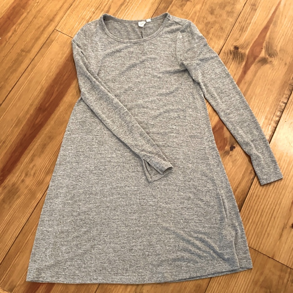Gap heather gray long sleeve dress, XS, good condition